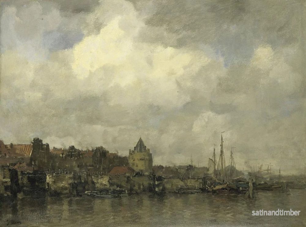 Reproduktion av målningen La tour de l'angoisse à l'extérieur d'Amsterdam - Jacob Maris - Bild 2