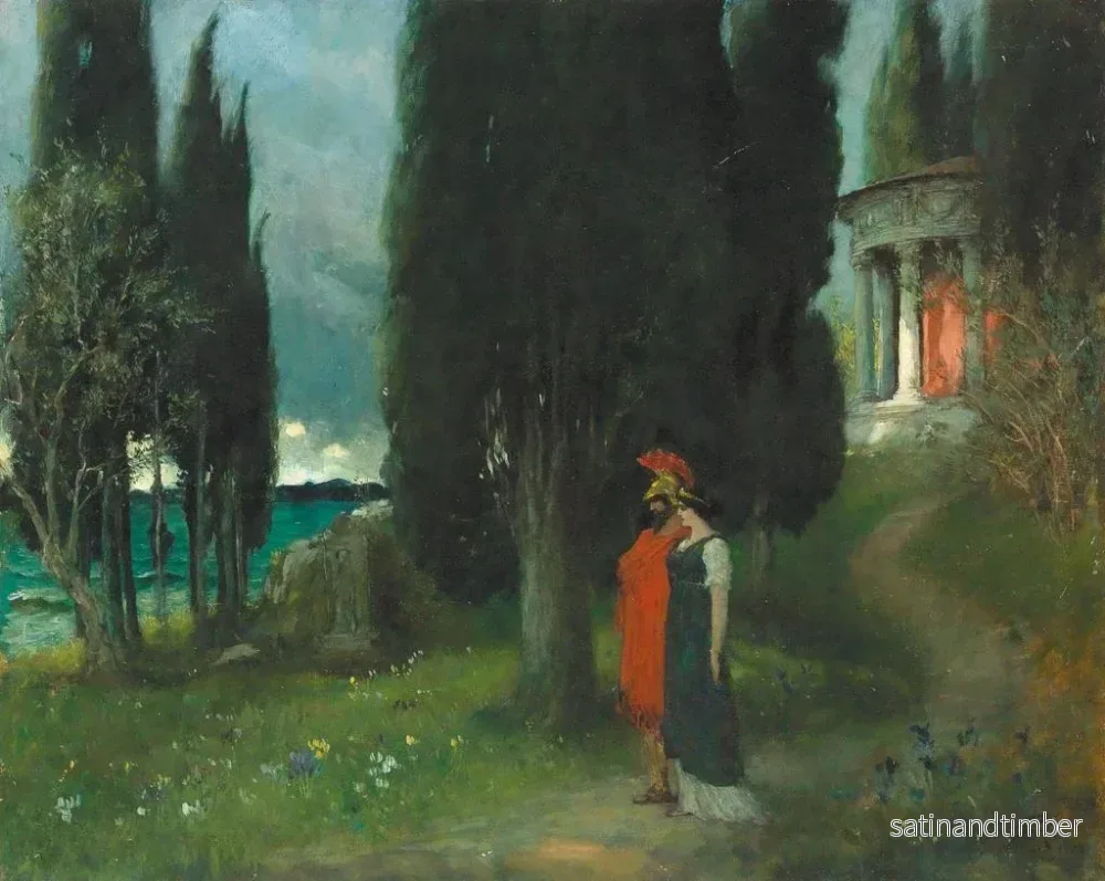 Reproduktion av målningen Kvällsfrid - Ferdinand Leeke - Bild 2