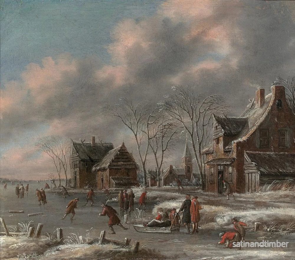 Reproduktion av målningen Patineurs en hiver - Thomas Heeremans - Bild 2