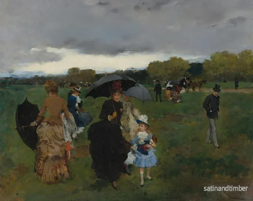 Reproduktion av målningen La tempête à venir sur le bois de Boulogne - Francesc Miralles i Galaup - Bild 2
