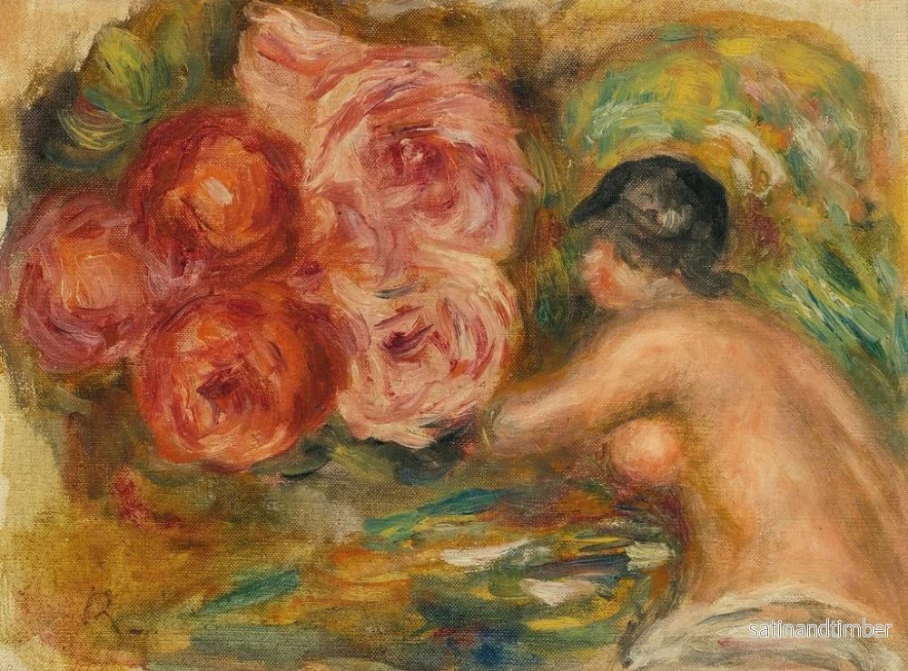 Reproduktion av målningen Rosor och studie av Gabrielle - Pierre-Auguste Renoir - Bild 2