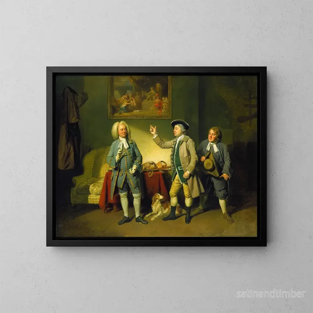 Reproduktion av målningen Scen av en kärlek i en by - Johan Joseph Zoffany