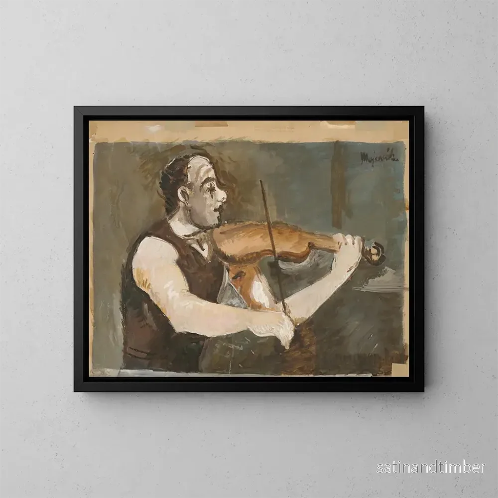 Reproduktion av målningen Fiddler gitan sur le dos - Cyprian Majernik