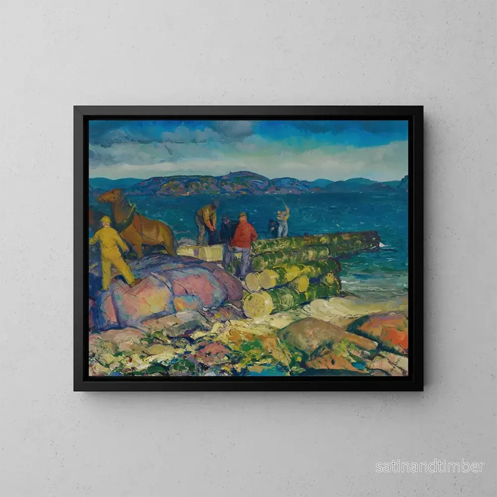 Reproduktion av målningen av byggare av kajer - George Wesley Bellows