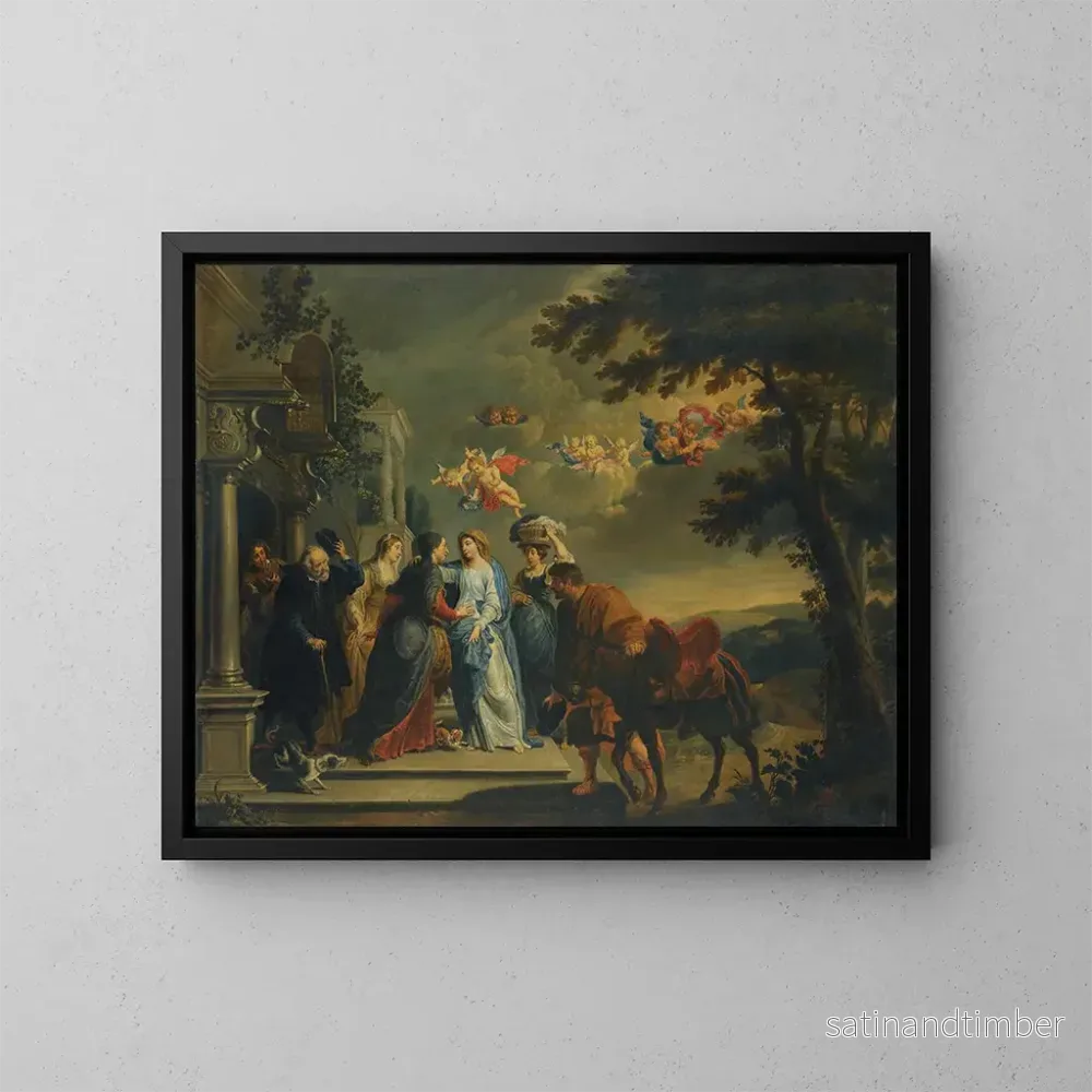 Reproduktion av målningen La Visitation - Willem van Herp