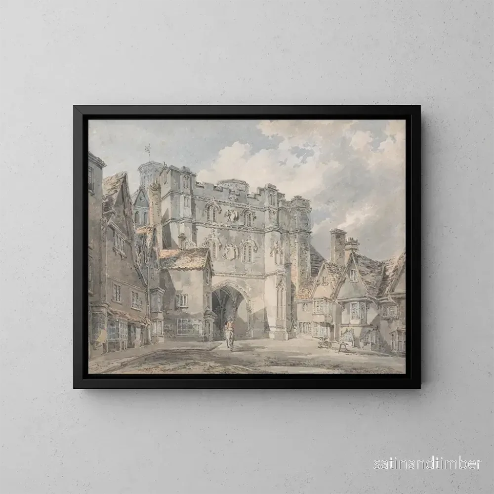 Reproduktion av målningen av porten till kyrkans Christ i Canterbury – Joseph Mallord William Turner Reproduktion av målningen av porten till kyrkans Christ i Canterbury – Joseph Mallord William Turner