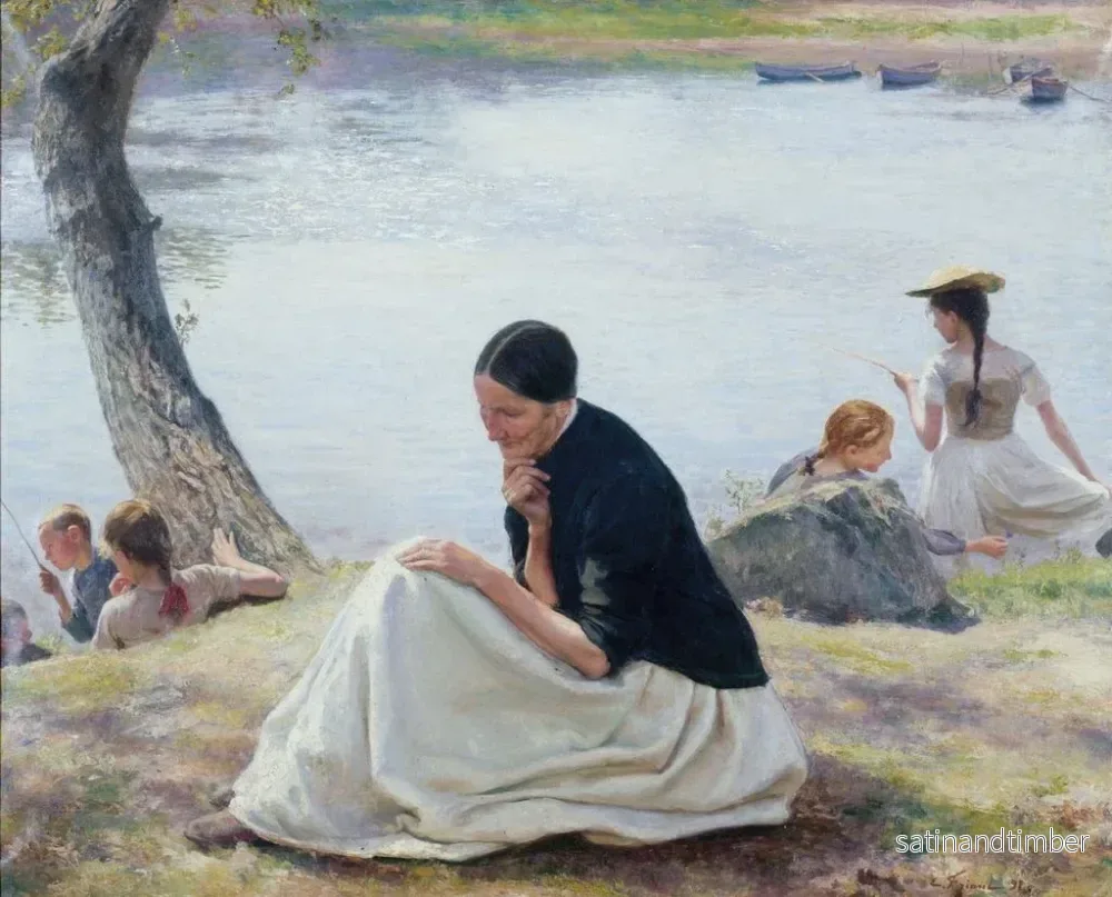 Reproduktion av målningen Les souvenirs - Émile Friant - Bild 2