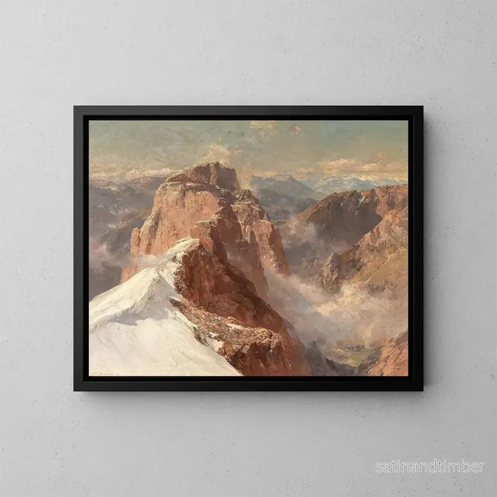 Reproduktion av målningen Vue du Crozzon di Brenta depuis la Cima Tosa avec le Pilastro dei Francesi - Edward Theodore Compton