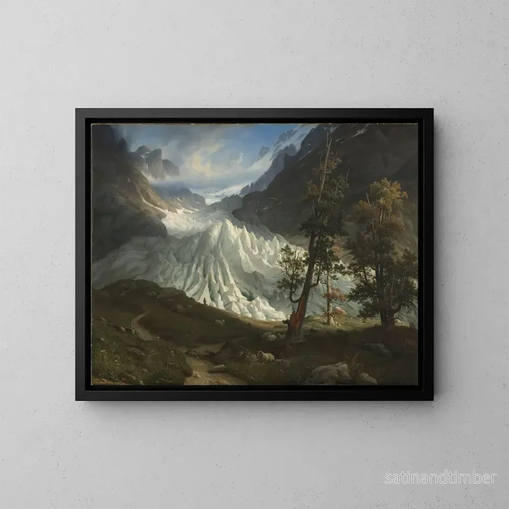 Reproduktion av målningen Le glacier de Grindelwald - Thomas Fearnley