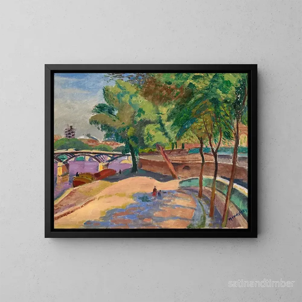 Reproduktion av målningen Pont des Arts, Paris - Maurice Mendjizky