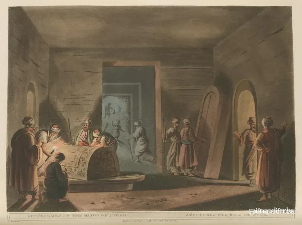 Reproduktion av målningen Sépulcres des rois de Juda - Luigi Mayer - Bild 2