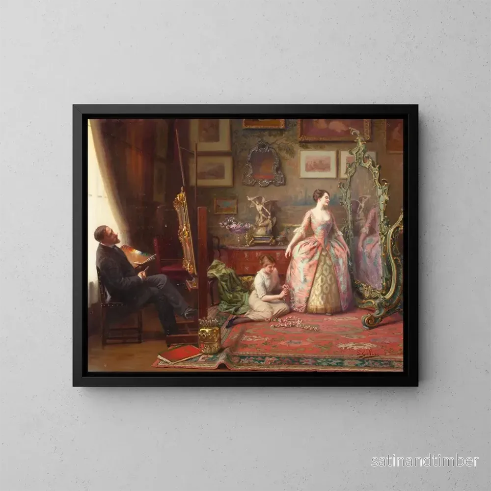 Reproduktion av målningen L'Atelier de l'artiste - Louis Galliac