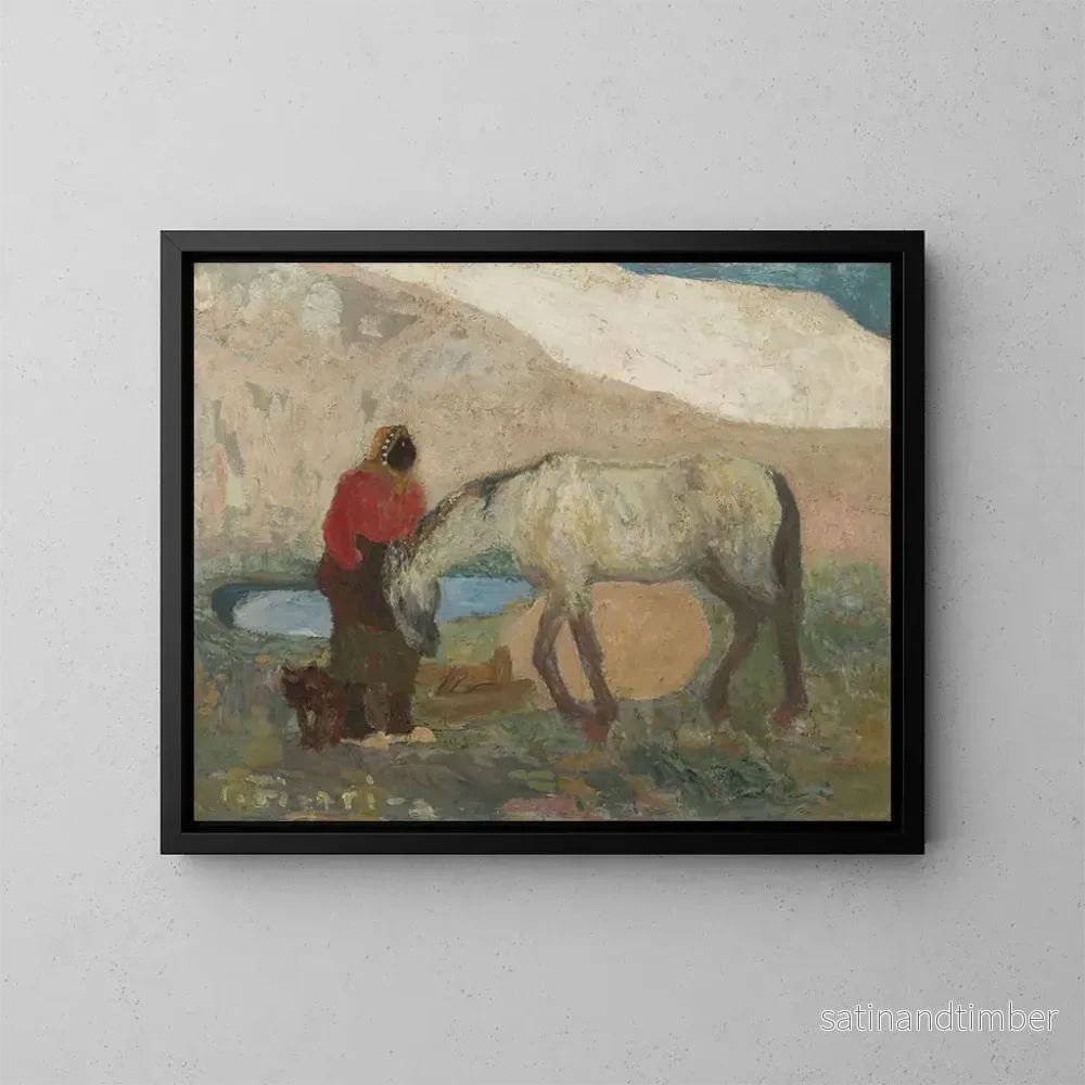 Reproduktion av målningen Laveuses dans les marais ou Les amis - Pedro Figari
