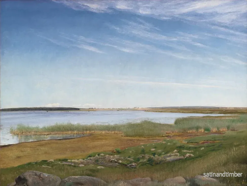 Reproduktion av målningen Le fjord près de Karrebksminde, Zealand - Laurits Andersen Ring - Bild 2