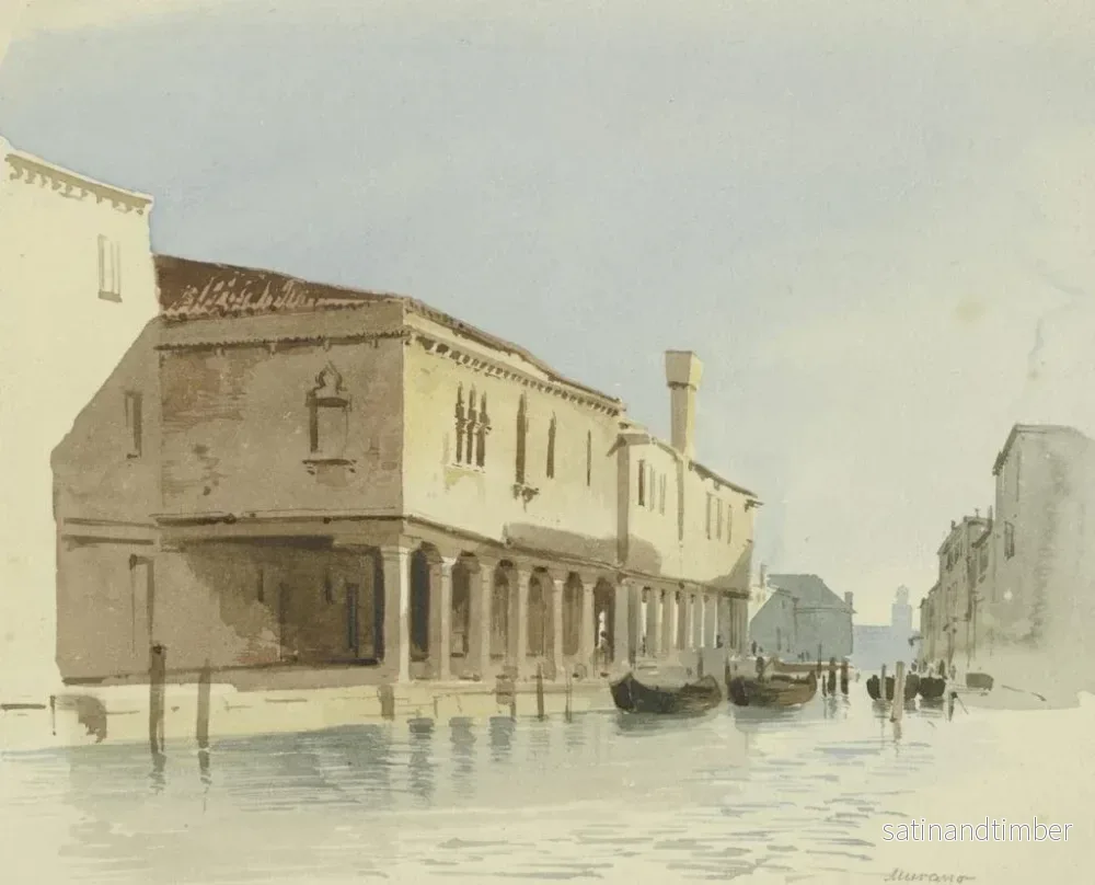 Reproduktion av målningen Sektion av kanal i Murano - Carl Theodor Reiffenstein - Bild 2