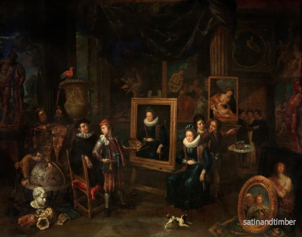 Reproduktion av målningen L'Atelier du peintre - Gerard Thomas - Bild 2