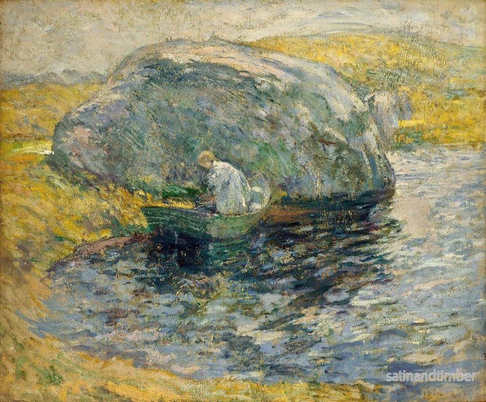 Reproduktion av målningen En sommardag - John Henry Twachtman - Bild 2