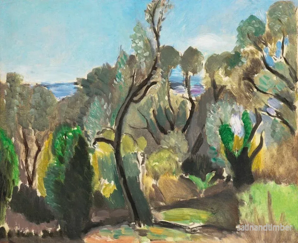 Reproduktion av målningen Landskap runt Nice eller Olivträd eller Coin du Mont Boron - Henri Matisse - Bild 2