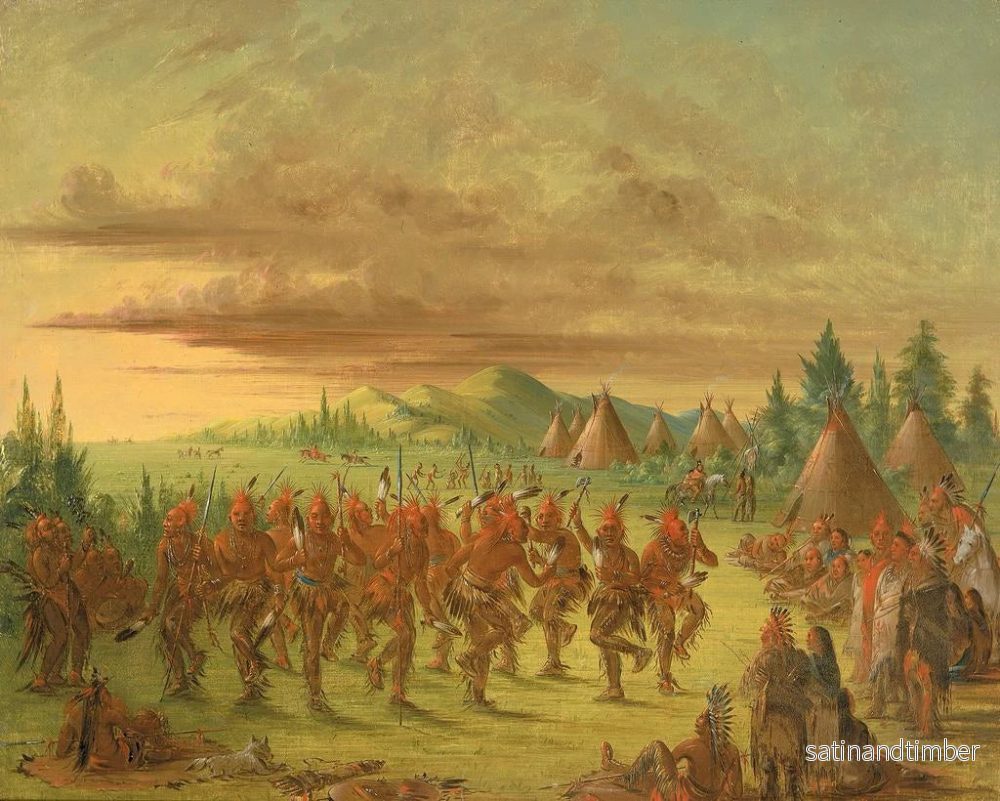 Reproduktion av målningen av Ödles dans - George Catlin - Bild 2