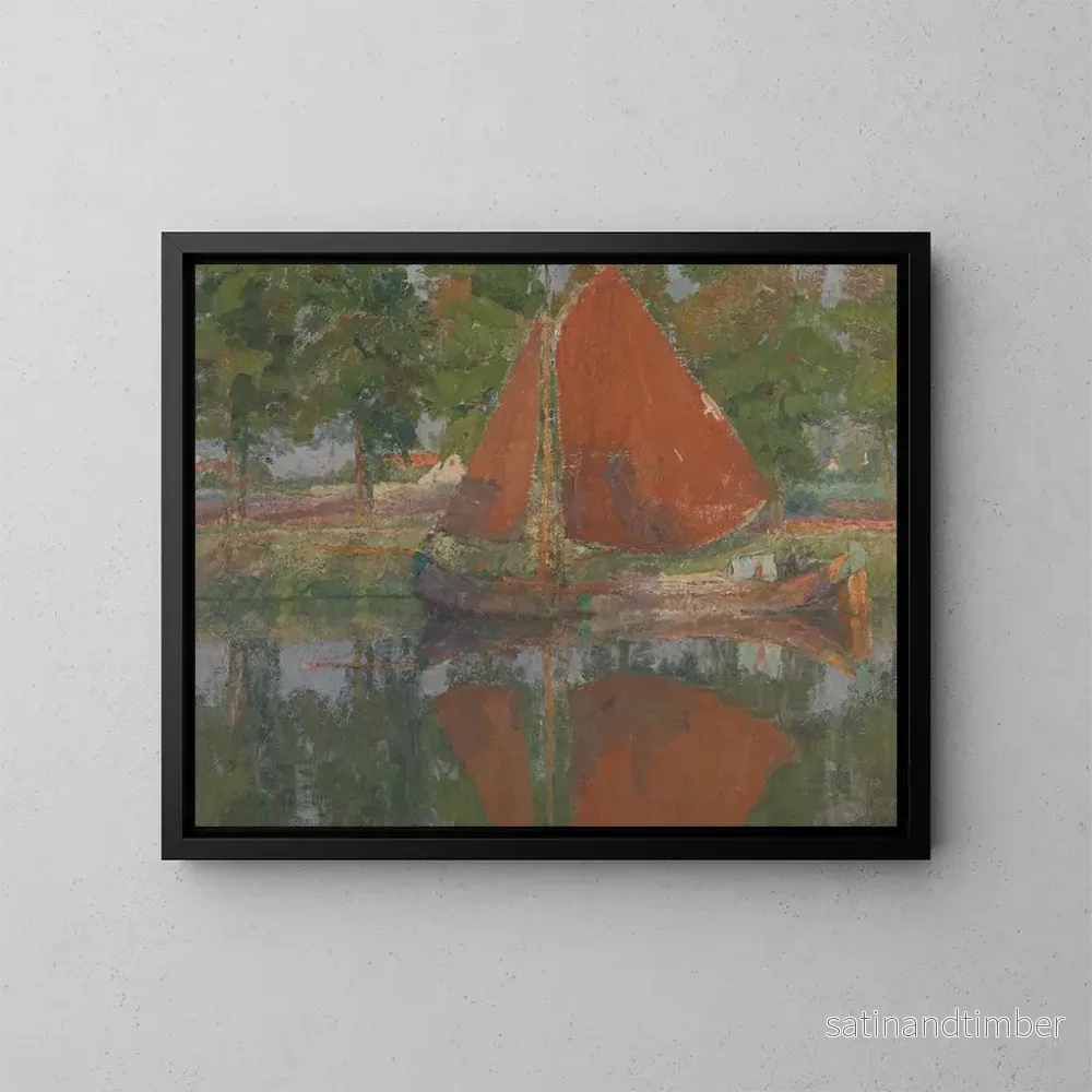 Reproduktion av målningen La voile rouge - Georges Léon Ernest Buysse