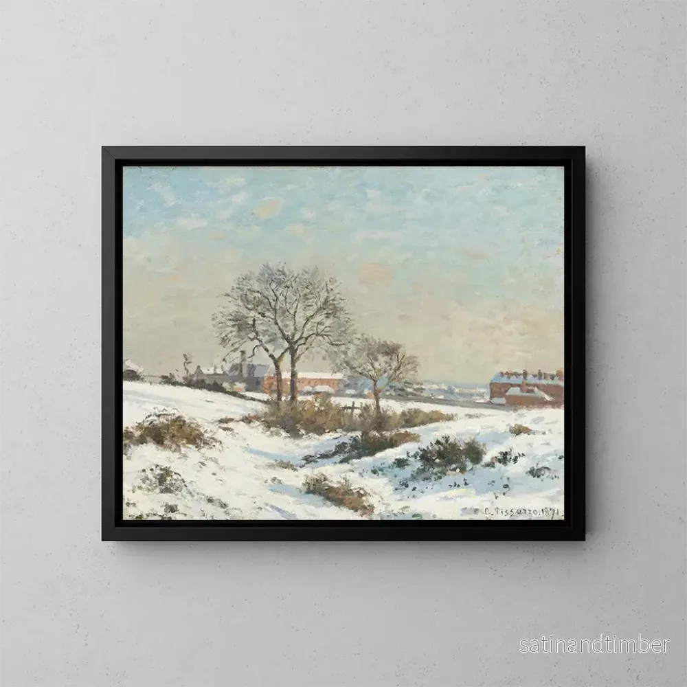 Reproduktion av målningen av snölandskap i South Norwood – Camille Pissarro Reproduktion av målningen av snölandskap i South Norwood – Camille Pissarro