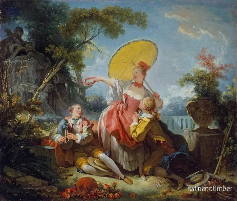 Reproduktion av målningen Le Concours musical - Jean-Honoré Fragonard - Bild 2