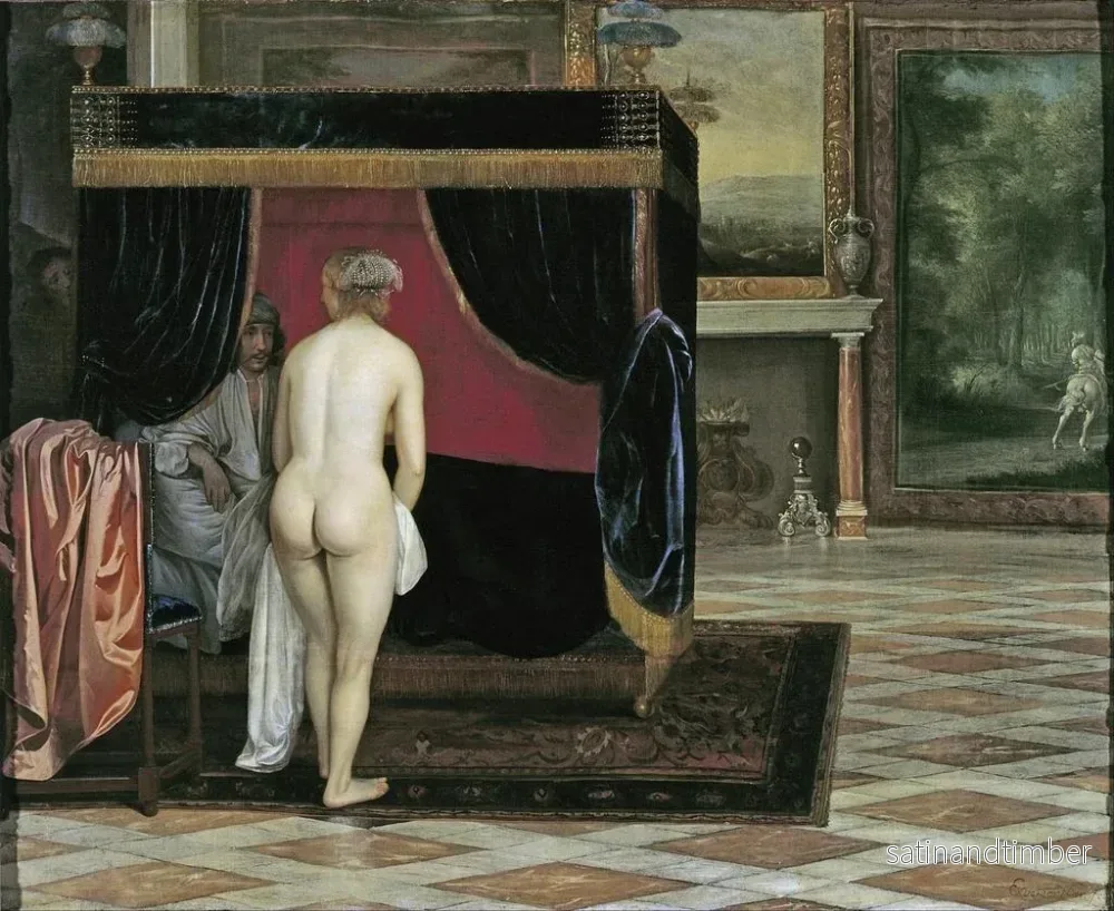 Reproduktion av målningen La femme de Kandaules découvrant Gyges caché - Eglon van der Neer - Bild 2
