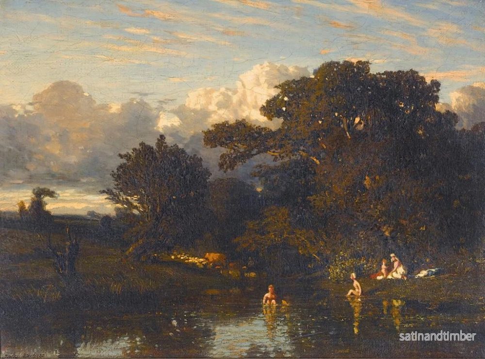 Reproduktion av målningen Les Baigneuses - Jules Dupré - Bild 2