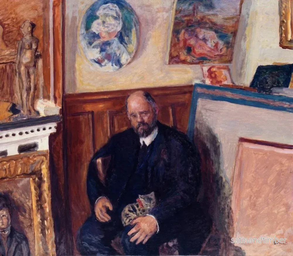 Reproduktion av målningen Portrait d'Ambroise Vollard au chat - Pierre Bonnard - Bild 2
