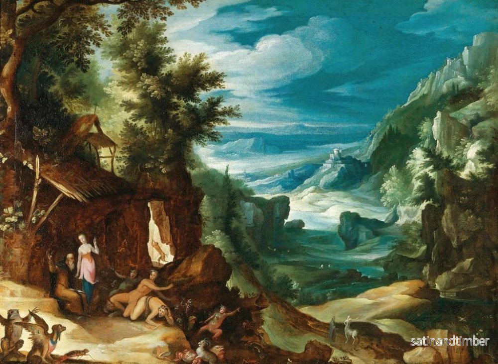 Reproduktion av målningen Landskap med Saint Antoines frestelse - Paul Bril - Bild 2
