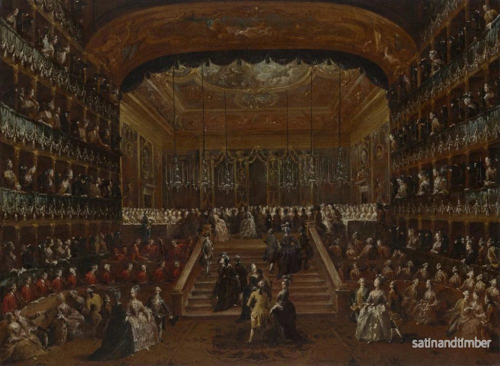 Reproduktion av målningen Interiören i Teatro San Benedetto i Venedig under balen 1782 till Conti del Nords ära - Francesco Guardi - Bild 2