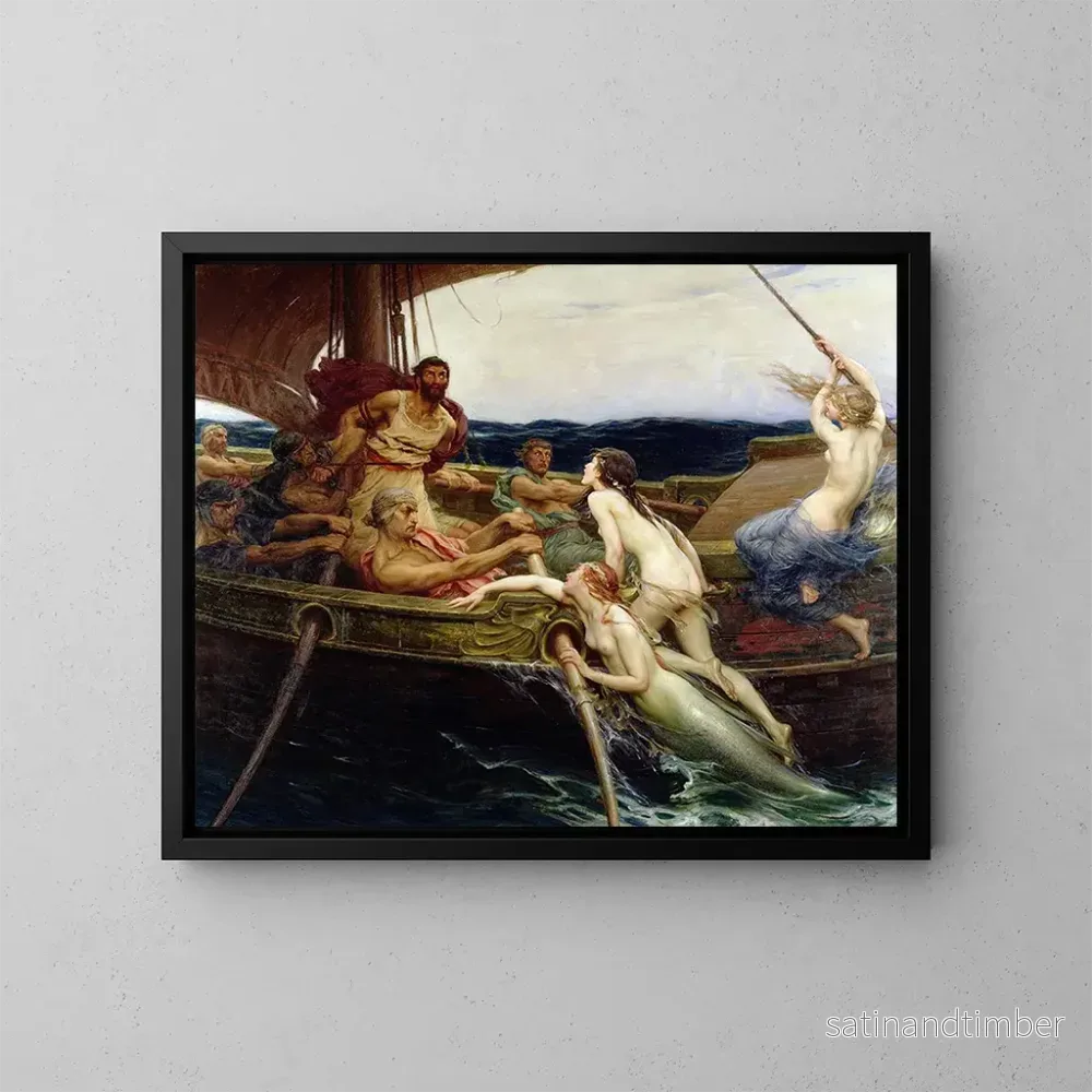 Reproduktion av målningen Ulysse et les Sirènes – Herbert James Draper Reproduktion av målningen Ulysse et les Sirènes – Herbert James Draper
