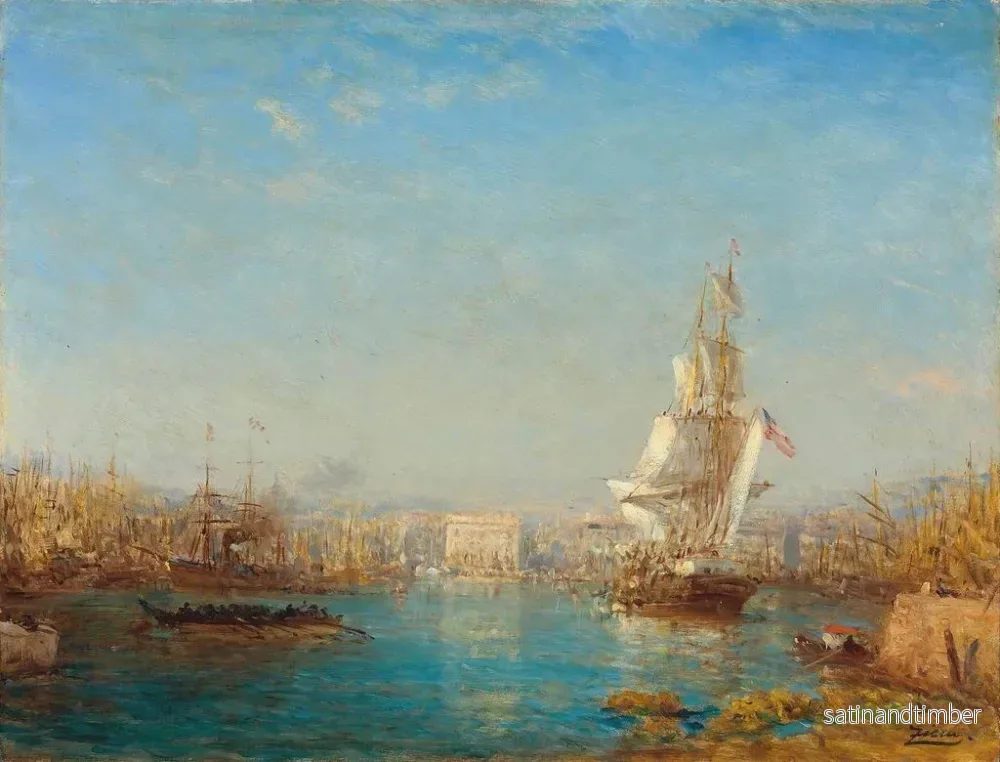 Reproduktion av målningen L'entrée du canal de Marseille - Félix Ziem - Bild 2