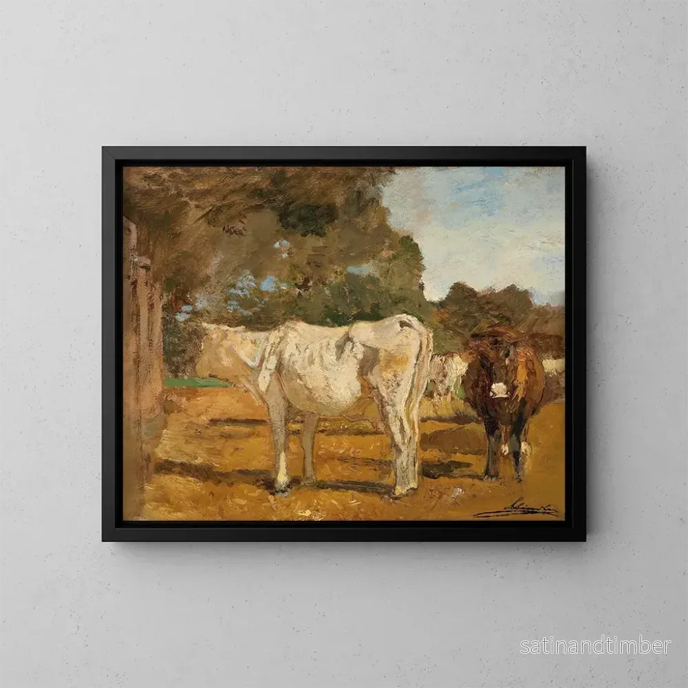 Reproduktion av målningen Vaches - Emil Jakob Schindler