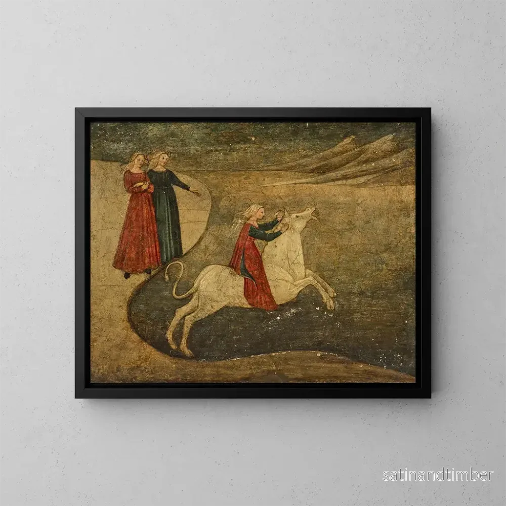 Reproduktion av målningen Le Viol d'Europe - Maître de 1441