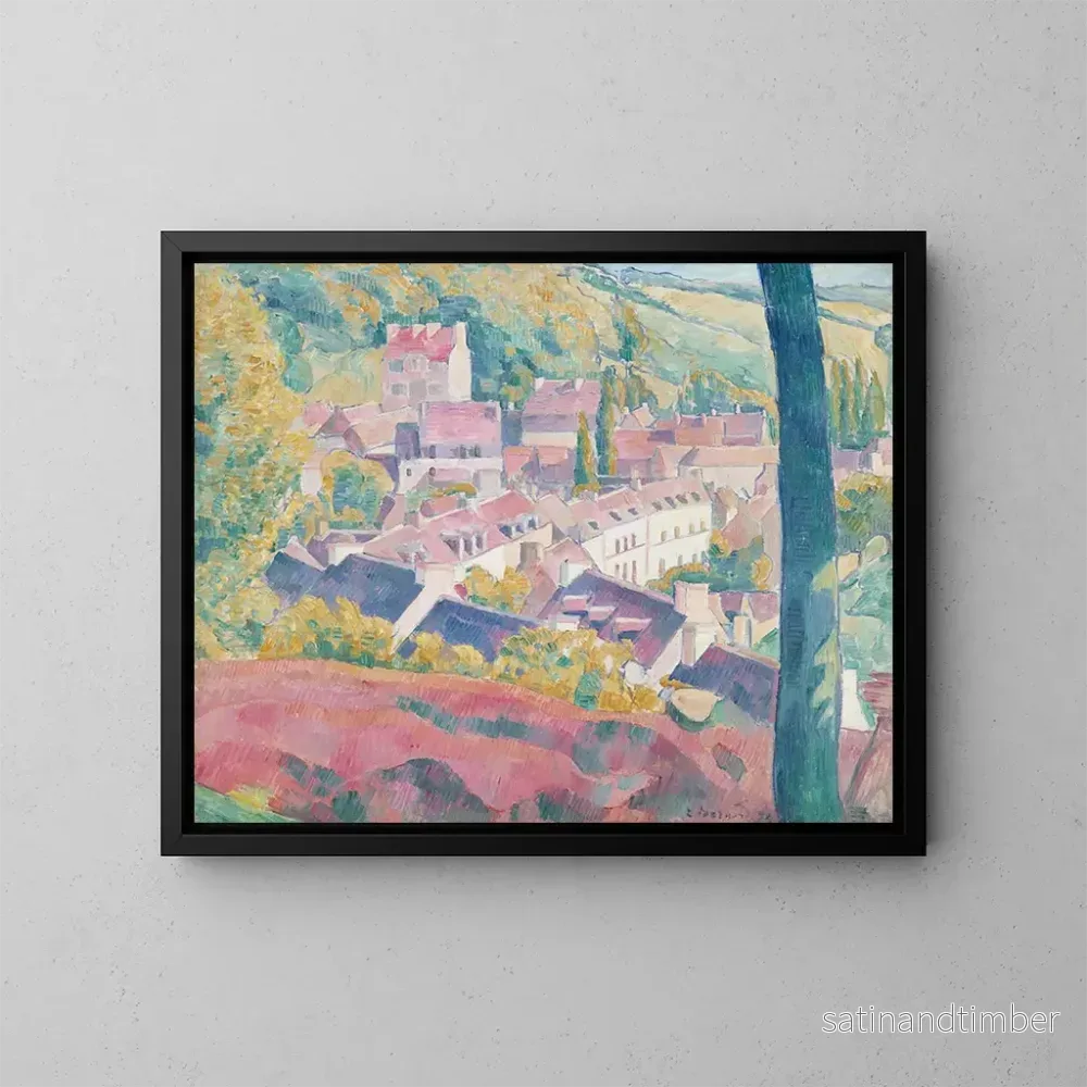 Reproduktion av målningen Pont-Aven sett från Bois d'Amour - Émile Bernard