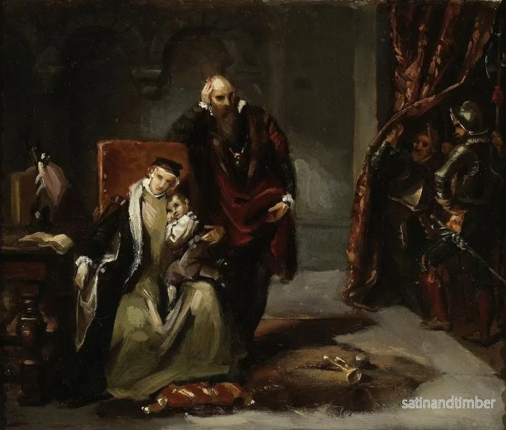 Reproduktion av målningen av Catherine Jagellon med sin son Sigismond fängslad på Gripsholm slott - Józef Simmler - Bild 2