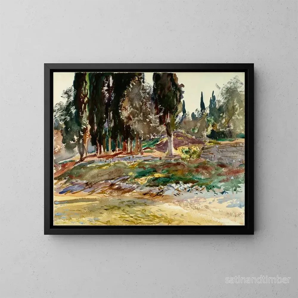 Reproduktion av målningen Cyprès vid Gardasjön i San Vigilio – John Singer Sargent Reproduktion av målningen Cyprès vid Gardasjön i San Vigilio – John Singer Sargent
