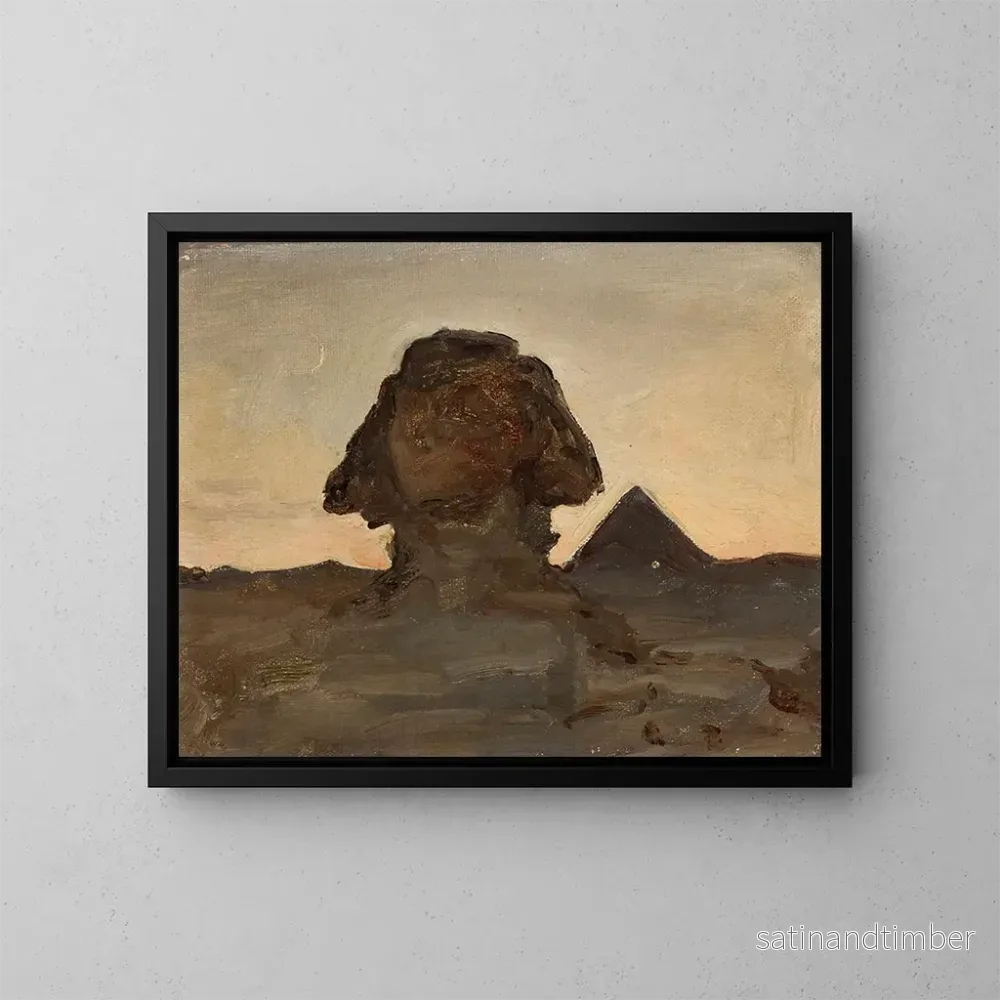Reproduktion av målningen Sphinx vid månljus, från resan till Egypten – Jan Cybis Reproduktion av målningen Sphinx vid månljus, från resan till Egypten – Jan Cybis