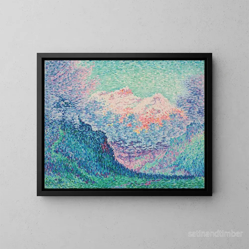 Reproduktion av målningen Les Diablerets, Loldenhorn och Cabesson - Paul Signac