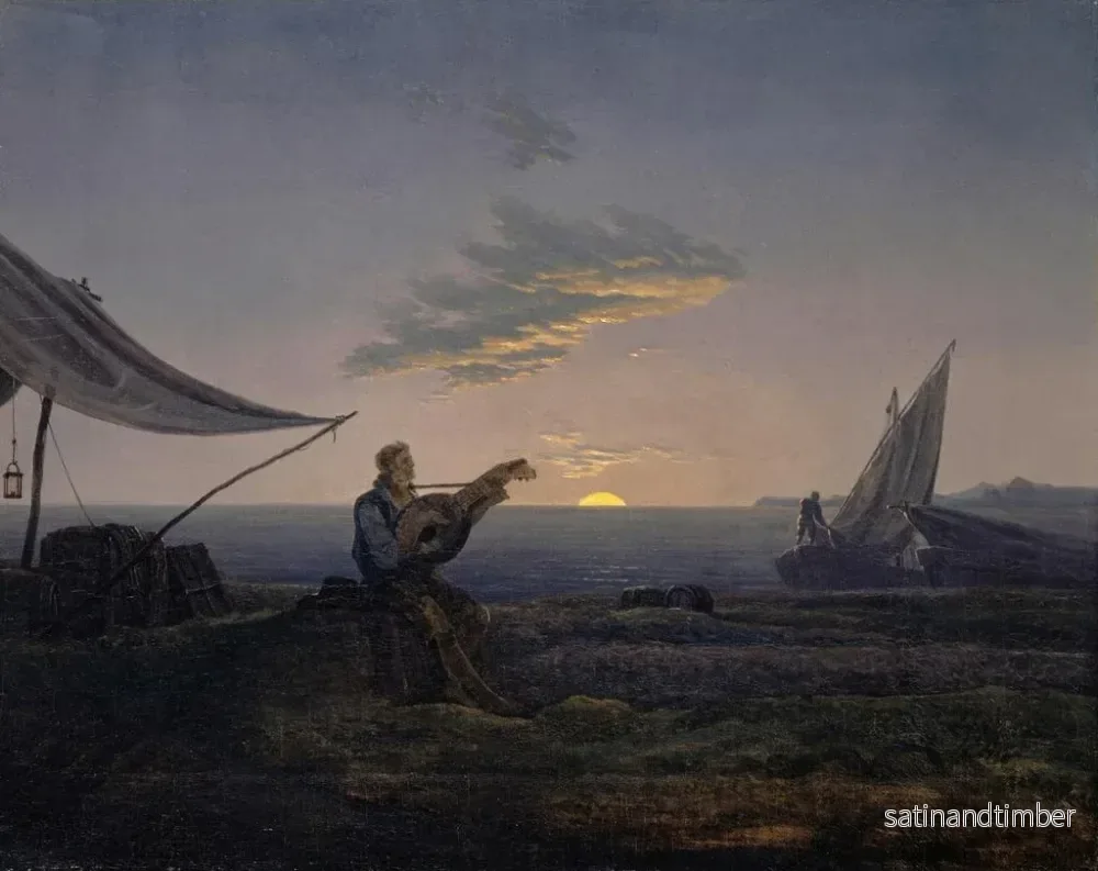 Reproduktion av målningen Lever de lune sur la mer - Carl Gustav Carus - Bild 2
