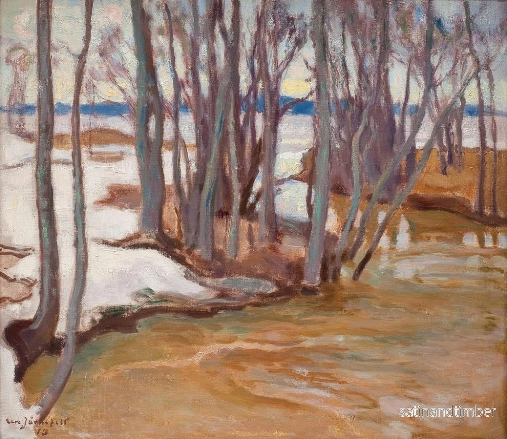 Reproduktion av målningen av vårfloden vid Tuusulanjärvi - Eero Järnefelt - Bild 2