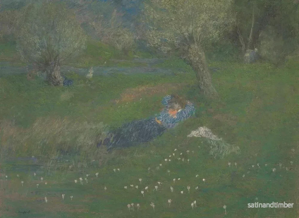 Reproduktion av målningen Le Repos sous l'arbre - Ker Xavier Roussel - Bild 2