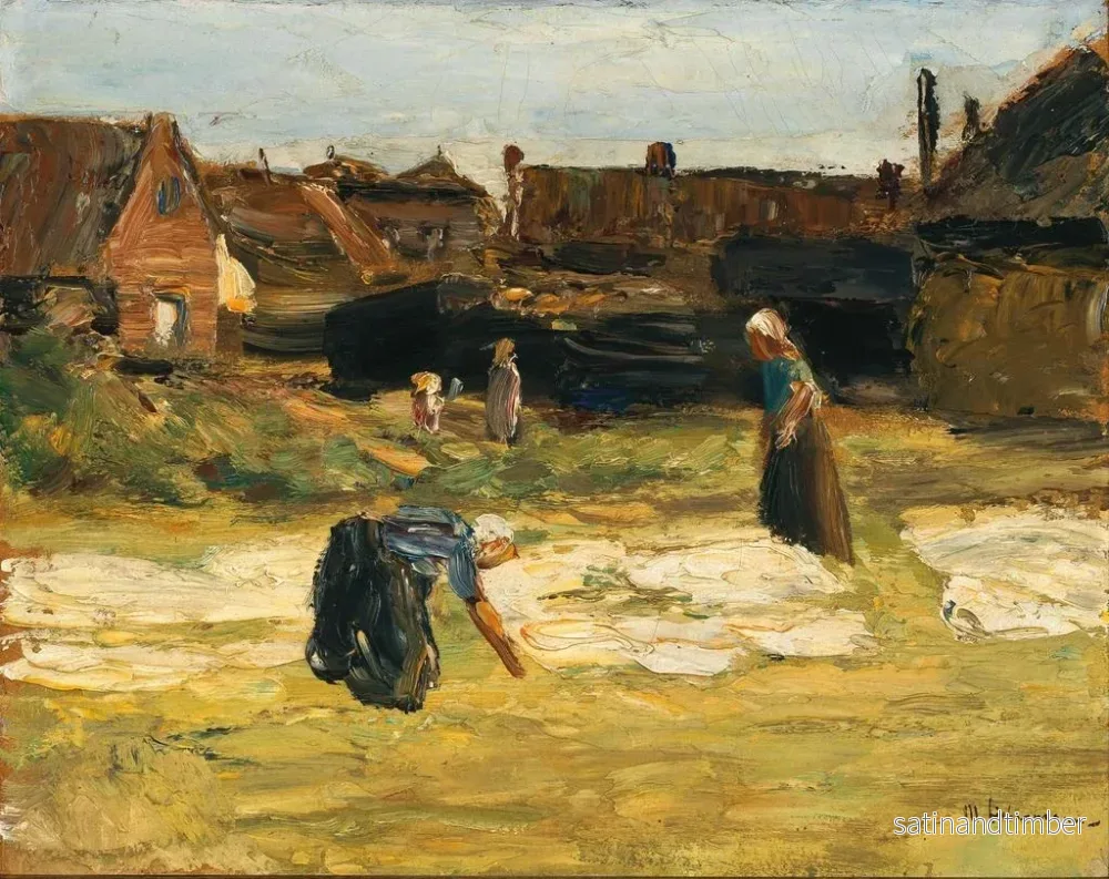 Reproduktion av målningen hörn av byn med tvättstuga - Max Liebermann - Bild 2