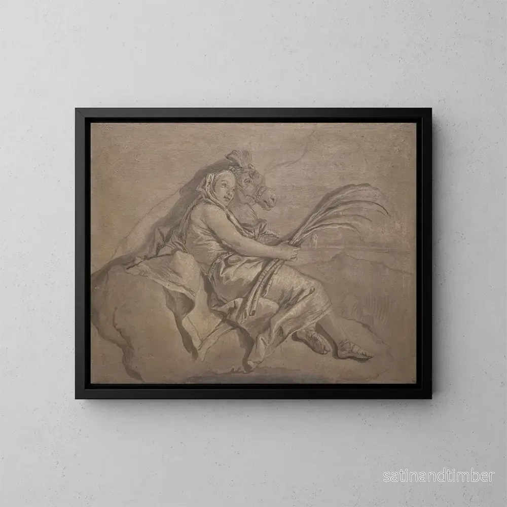 Reproduktion av målningen av en allegorisk figur som föreställer Asien - Giovanni Domenico Tiepolo