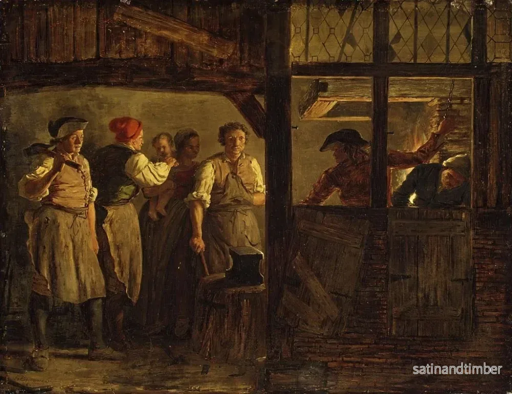 Reproduktion av målningen La Forge - Léonard Defrance - Bild 2