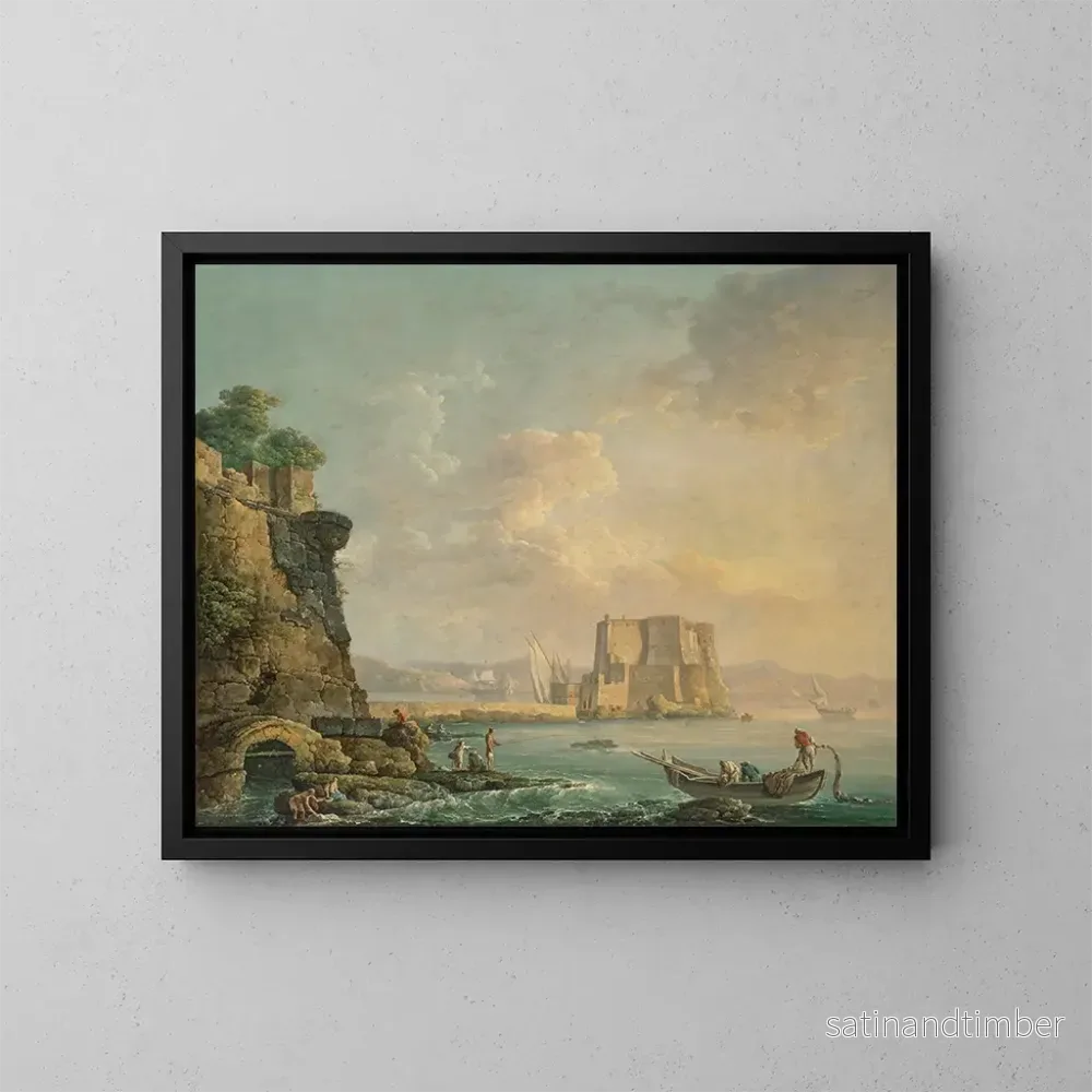 Reproduktion av målningen Naples med Castel dell’Ovo – Carlo Bonavia Reproduktion av målningen Naples med Castel dell’Ovo – Carlo Bonavia