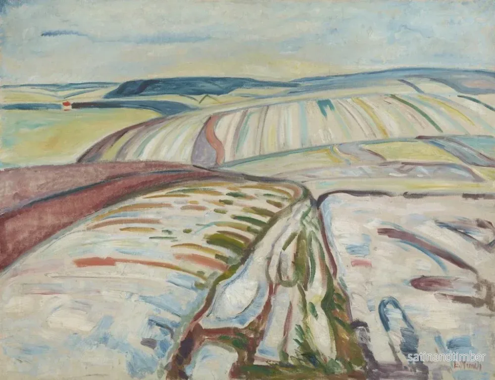 Reproduktion av målningen Vinter i Elgersburg - Edvard Munch - Bild 2