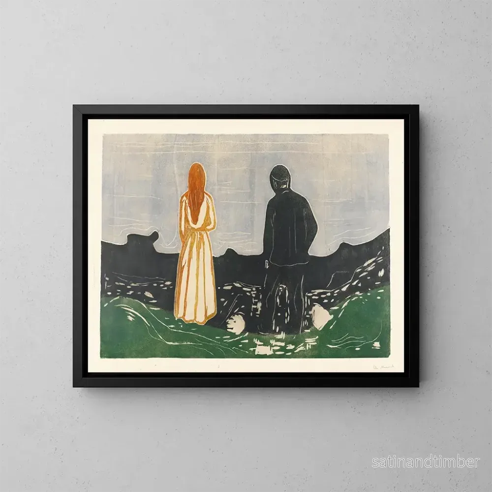 Reproduktion av målningen Två människor, de ensamma - Edvard Munch