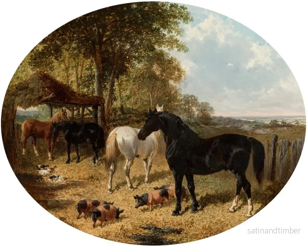 Reproduktion av målningen i gårdsgården - John Frederick Herring Jr. - Bild 2